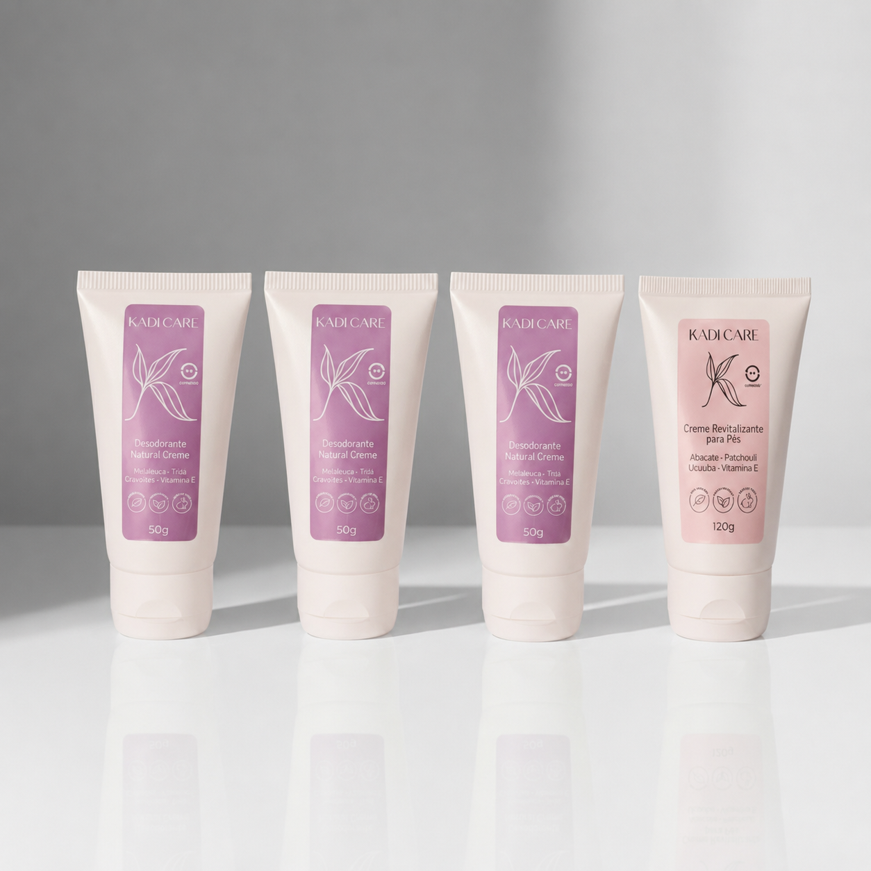 Kit 3 Desodorantes creme + creme de pé