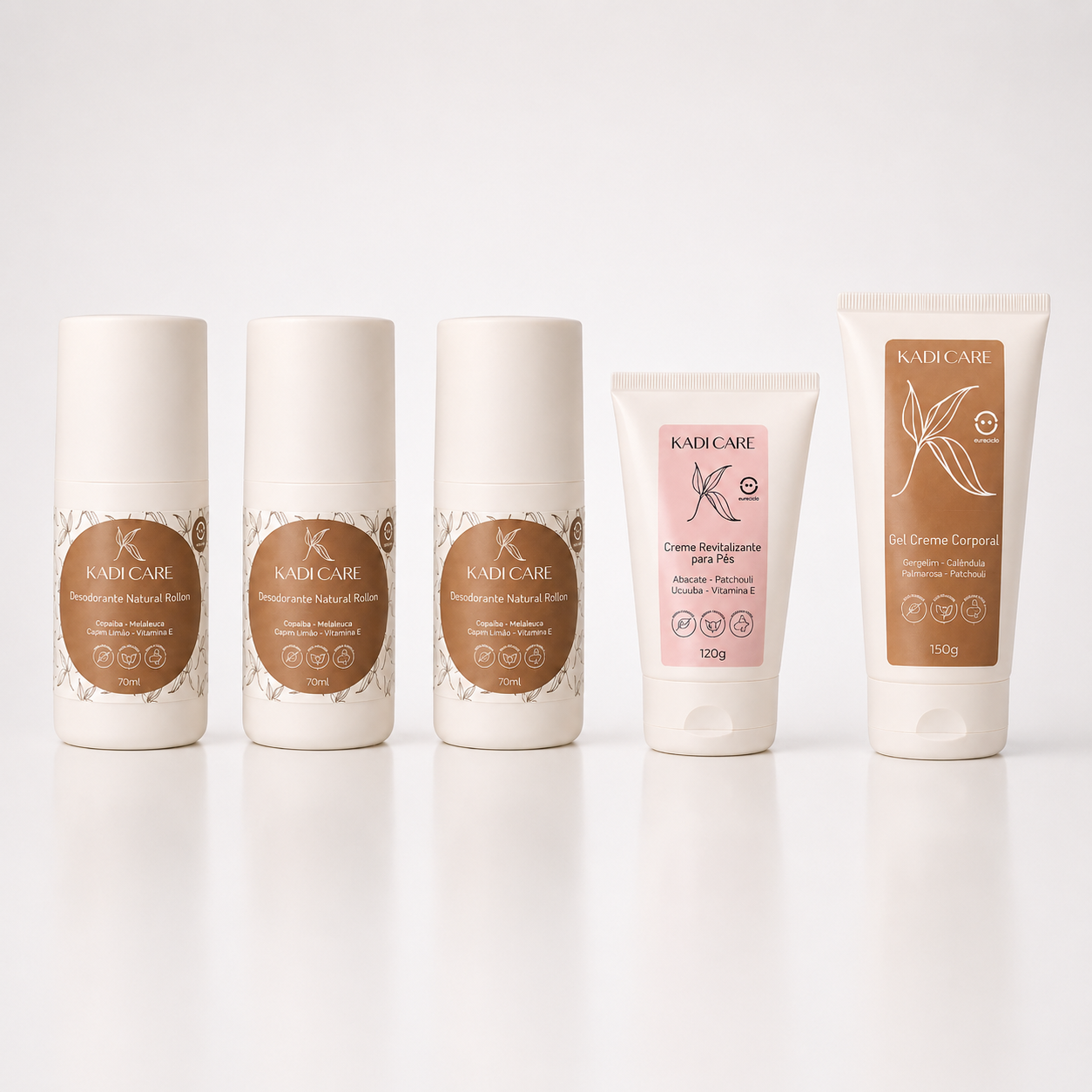 Kit 3 Rollon + Revitalizante de pés + corporal