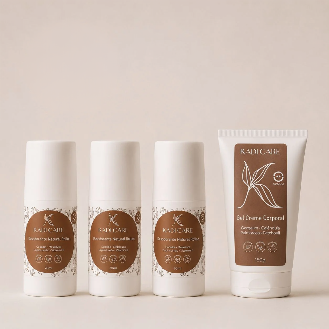 Kit 3 Desodorantes Roll-on + Gel Creme Corporal